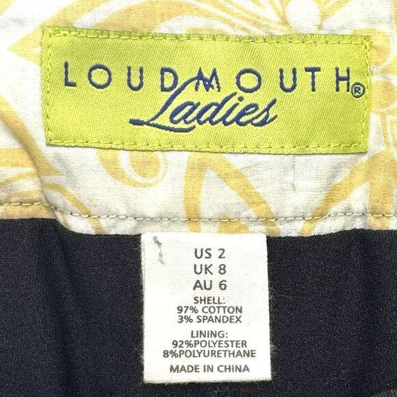 Loudmouth Golf Skirt Womens Size 2 Blue Diamond Loud Geometric Skort - Picture 5 of 5